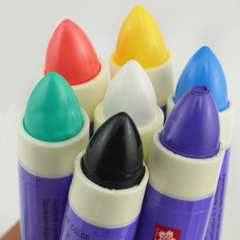 8 Pcslot Sakura Solid Paint Pen XSC Industrial Outdoor Markers Oilbased Waterproof Nonfading Engineering Special Marker 231220