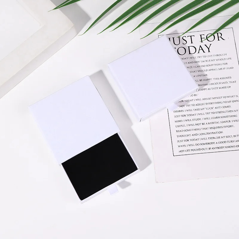 Jewelry Boxes Arrive Pull-Out Thin Drawer Jewelry Packaging Boxes Colorful Orange White Black Yellow Paper Kraft Box Case Gift Package 231219