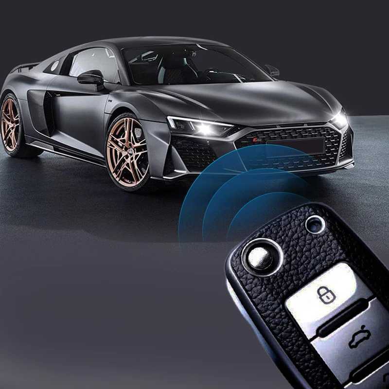 Car Key Leather key case full protective bag for Volkswagen Polo Tiguan Passat Golf Jetta Lavida Skoda Octavia H250113