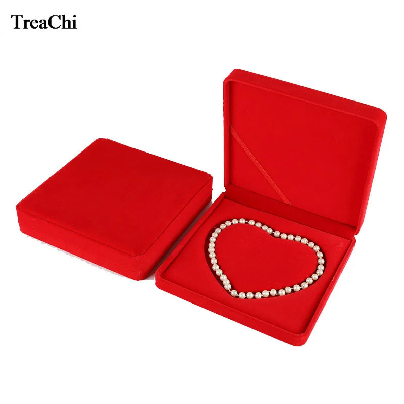 Jewelry Boxes Quality Velvet Wedding Pearl Necklace Packaging Case Mother's Day Necklace Jewelry Display Storage Gift Box Lady Jewelry Holder 231