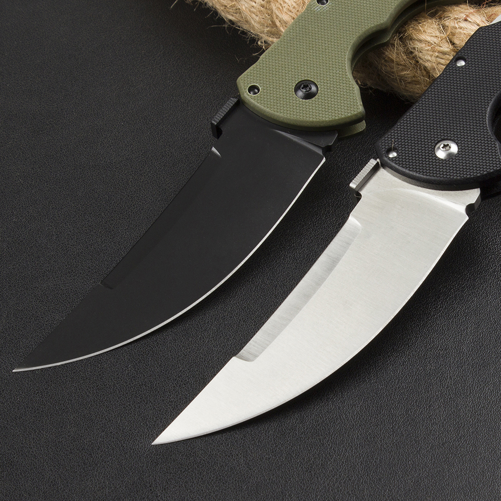 CS-21TTL Tactical Folding Knife D2 Satin/Black Coating Blade CNC Finish G10 Handle Outdoor Camping Hiking Survival Folder Knives with Retail Box