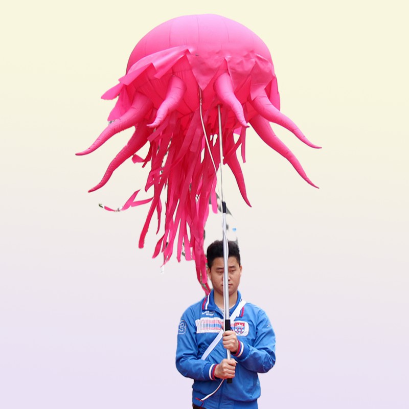 New arrival advertising inflatable hand raised jellyfish add lights balloons inflation ocean parade animals for party event decora