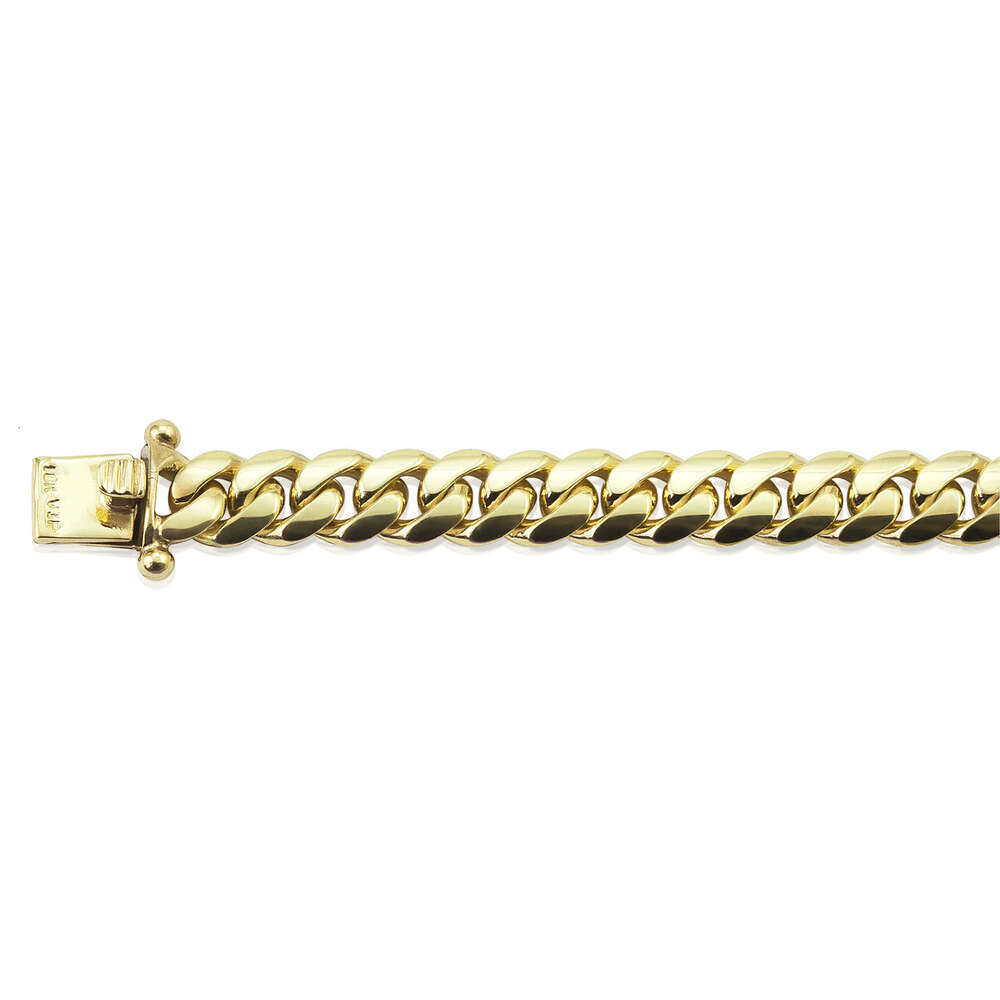 Real 10k Solid Yellow Gold Filled Cuban Link Chain Necklace Miami Chains