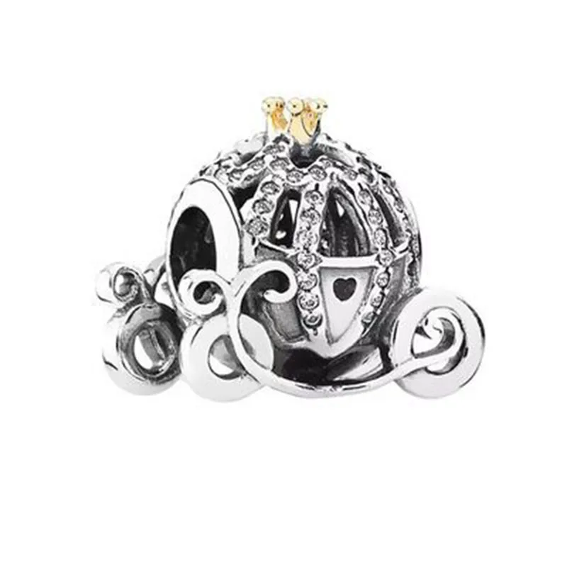 925 Silver Original European Fashion Charm Life Tree, Wings, Pumpkin Car Suitable for Bracelet DIY Women's Jewelry Free Shipping