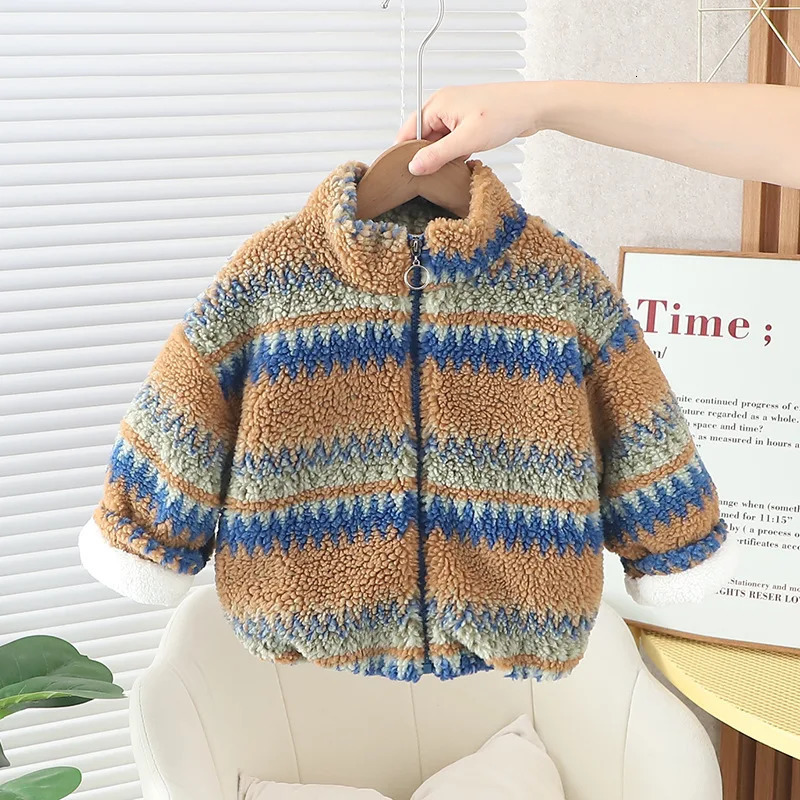 Boys Warm Coats Winter Children Thick Velvet Jackets For Baby Girls Cotton Outerwear Kids Outdoors Clothes Tops Toddler 5 Years 231220