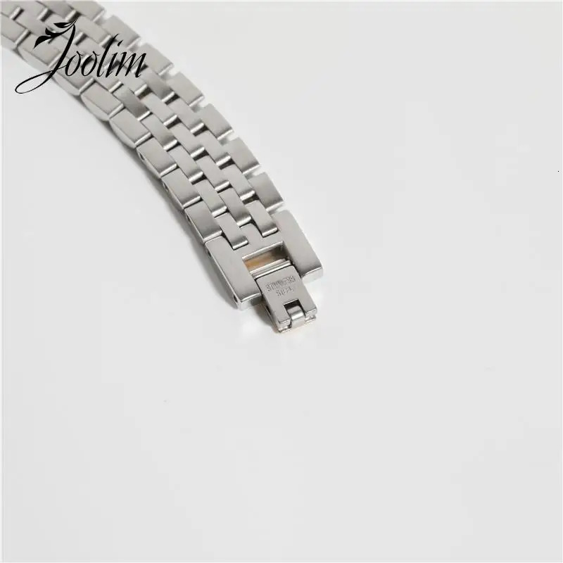 Joolim Jewelry Wholesale Waterproof Width13MM Fashion Permanent Chunky Watchband Mixed Chain Stainless Steel Bracelet For Women 231221