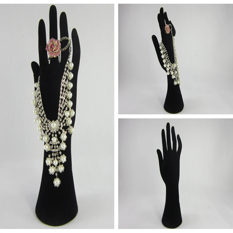 Velvet 68268 Mannequin Arm Model Hanger Jewelry Display Stand Holder Ring Watch Pendant Bracelet Necklace Chain ShowCase Rack 231220