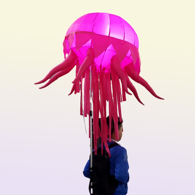 New arrival advertising inflatable hand raised jellyfish add lights balloons inflation ocean parade animals for party event decora