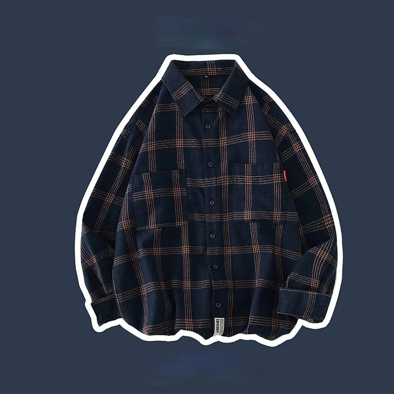 Large Size Shirts Plaid Vintage Loose M5XL arrival Men Clothing Korean Style Allmatch Soft Trendy Ins Spring Young Leisure 231221