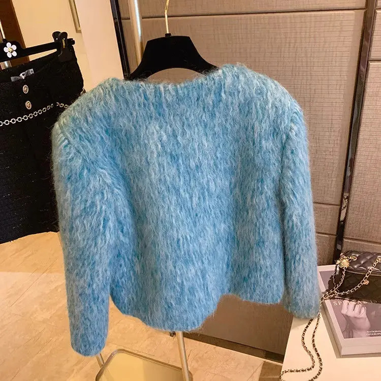 KUSAHIKI Elegant Fashion Coat 2023 Winter Down Jackets Korean O neck Single Breasted Short Cardigan Outwear Top 231220