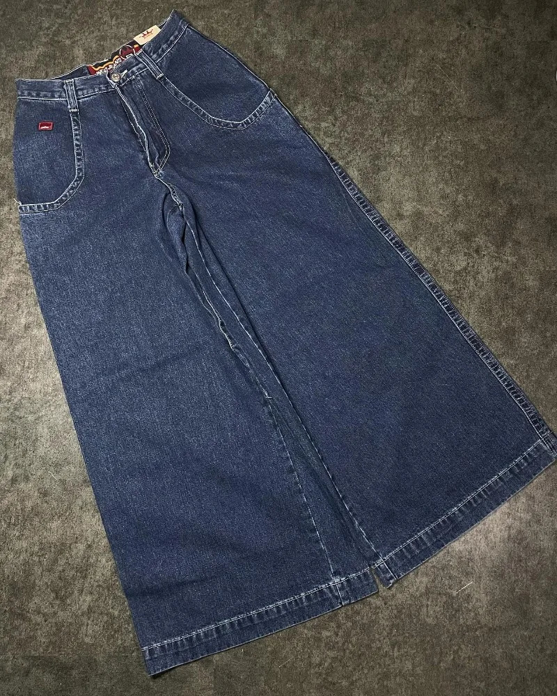 JNCO American Baggy Jeans Y2K Hip Hop Rock Men Women cargo pants Vintage Embroidery Pattern Harajuku wide leg jeans Streetwear 231220