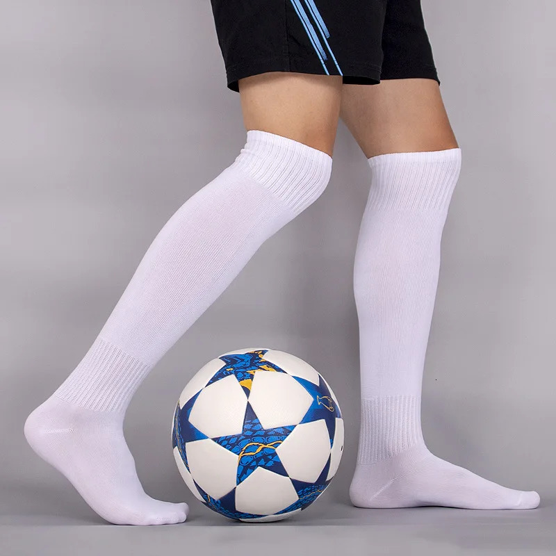 3 Pairs Mens Sports Socks Knee High Long Football Solid Black Blue Breathable Summer Thin Running Soccer Athletic Sock 231220