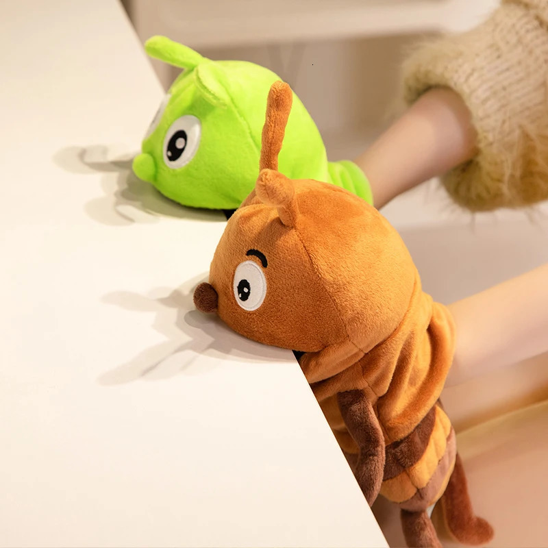 Free shipping Funny Cartoon Insect Hand Puppet Plush Toy Kawaii Stuffed Animals Plushies Puppets Doll for Baby Kids Girls Learning Toys Gift