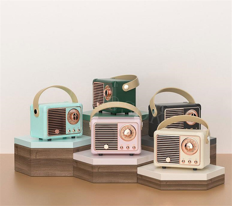 Classical Retro Bluetooth Speaker HM11 Music Player Sound Stereo Portable Decoration Mini Speakers Travel df336