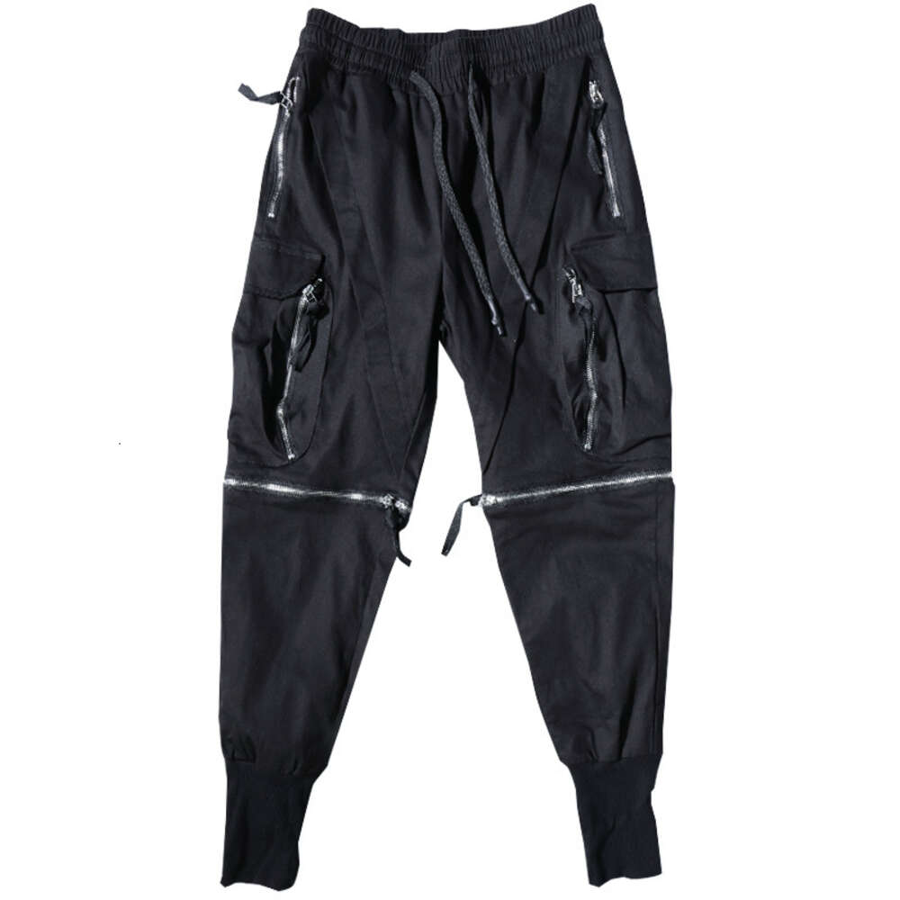 Detachable Multi-pocket Cargo Pants Men Haruku Hip Hop Streetwear Joggers Trousers Man Elastic Waist Techwear WB377