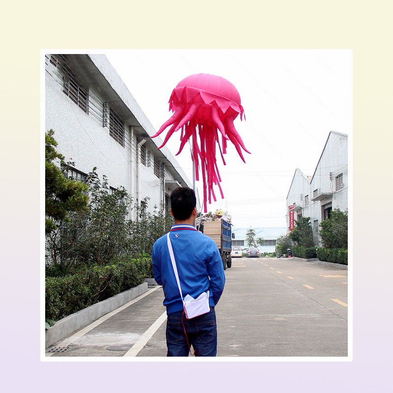 New arrival advertising inflatable hand raised jellyfish add lights balloons inflation ocean parade animals for party event decora