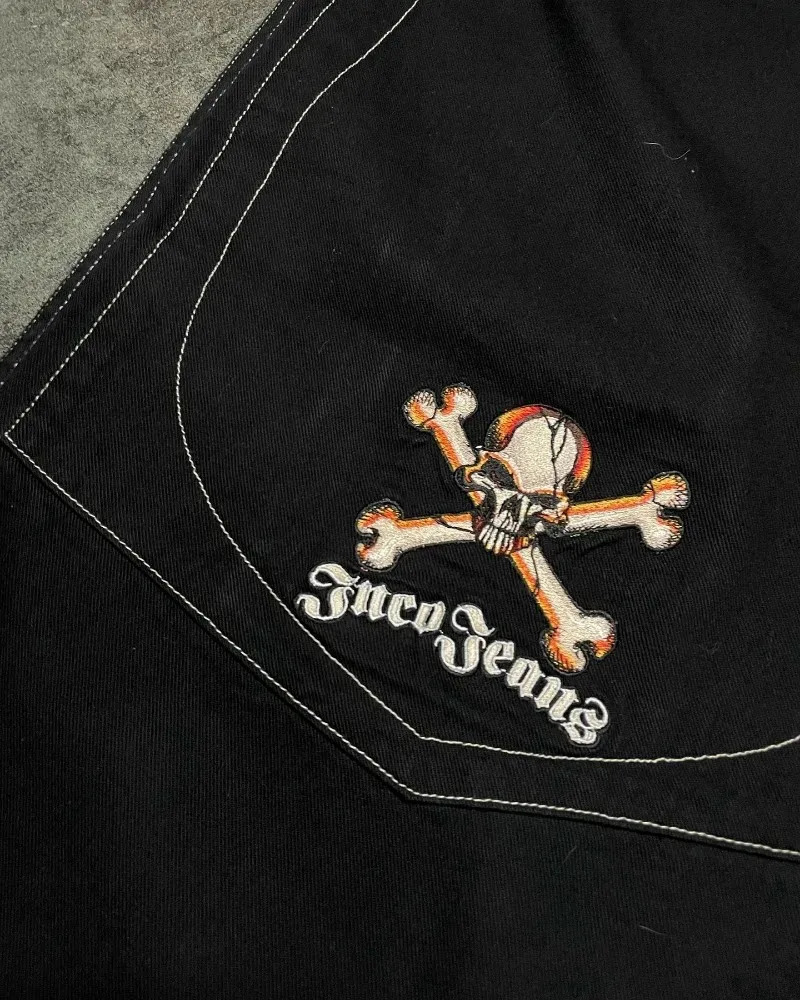 JNCO American Baggy Jeans Y2K Hip Hop Rock Men Women cargo pants Vintage Embroidery Pattern Harajuku wide leg jeans Streetwear 231220