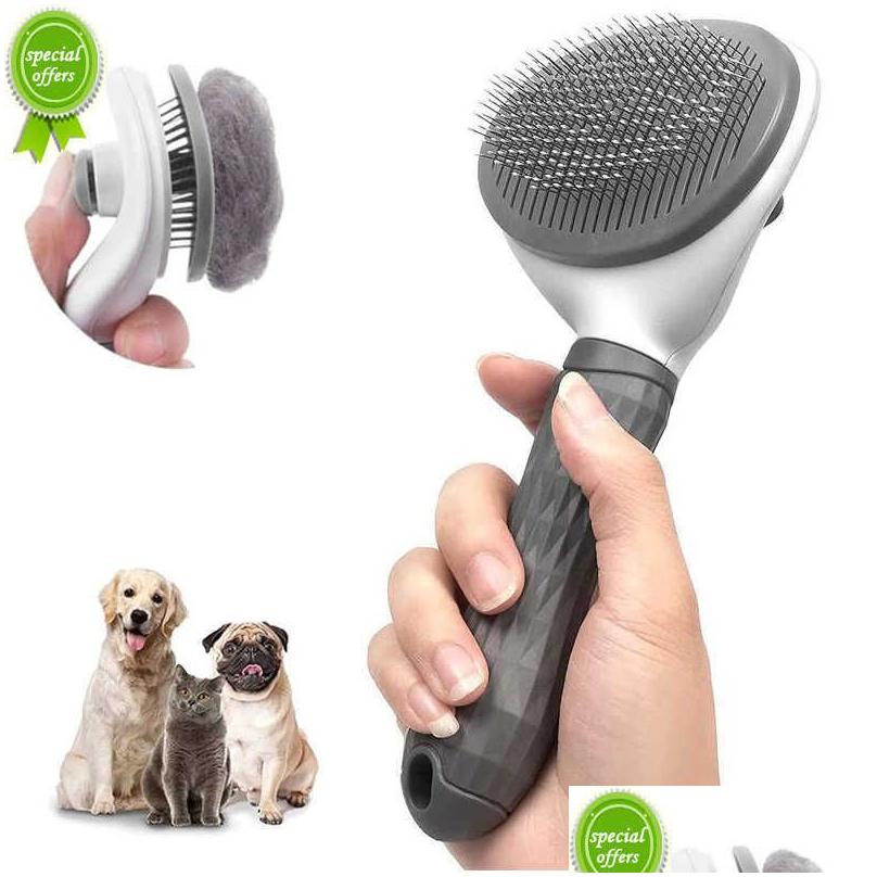 Grooming Dog Pet Comb Stainle Steel Needle And Cat Hair Removal Ating Cleaning Beauty Skin Care Bruh Drop Delivery Home Garden Dh4j