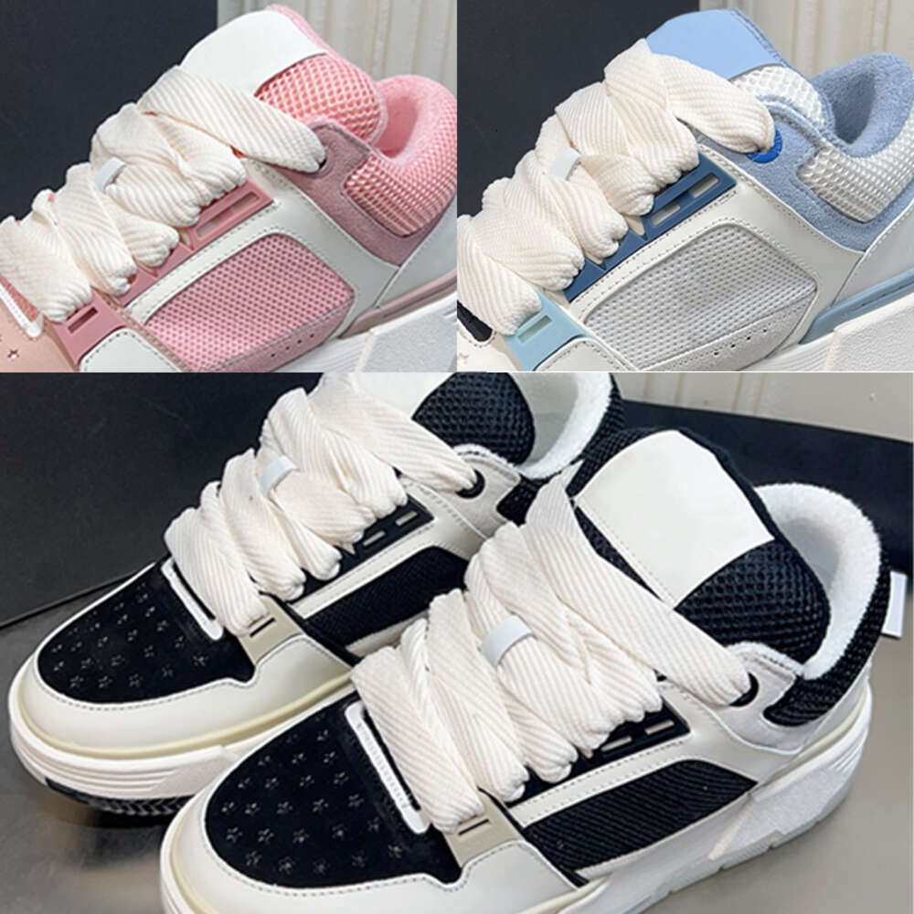 MA-1 Sneakers Designer Platform Couple Bread Shoes For Womens Leather Casual Shoes Stitching Low Top Lace-up Outdoor Mens Trainers With Box 503