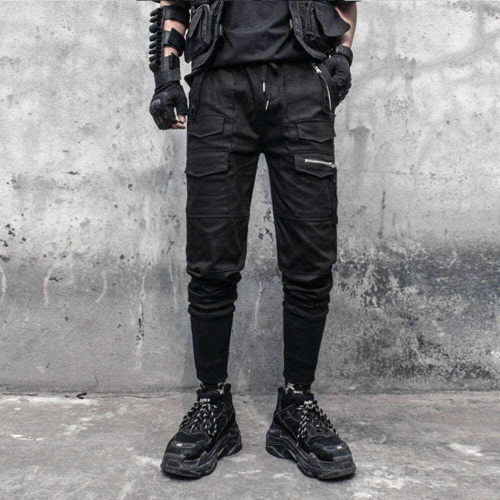 Haroun Male Beam Function the Feet Pocket Zipper Leisure Tooling Boots Pants