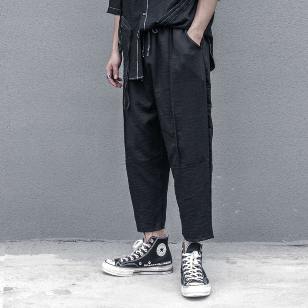 Cutting is Haroun Yamamoto Contracted Loose Nine Minutes of Pants Male Stylist Slacks