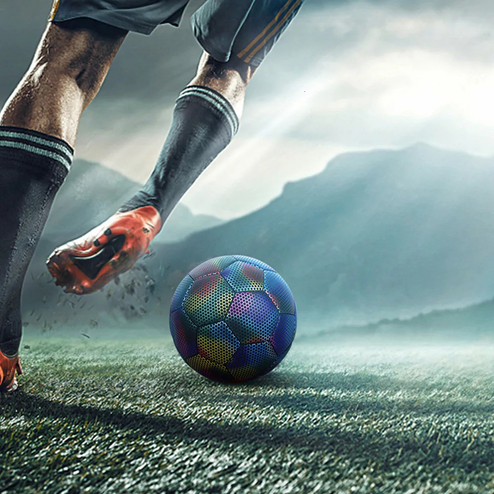45 Size Reflective Soccer Balls Football Accessories Ball Boy Luminous Night Glow Training Equipment for Student 231220
