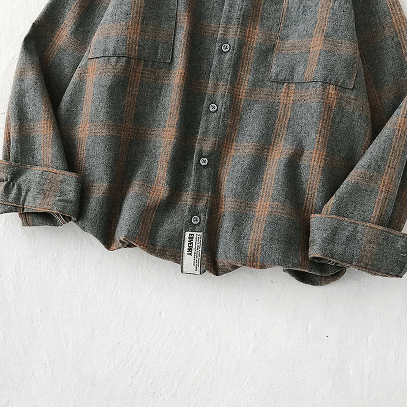 Large Size Shirts Plaid Vintage Loose M5XL arrival Men Clothing Korean Style Allmatch Soft Trendy Ins Spring Young Leisure 231221