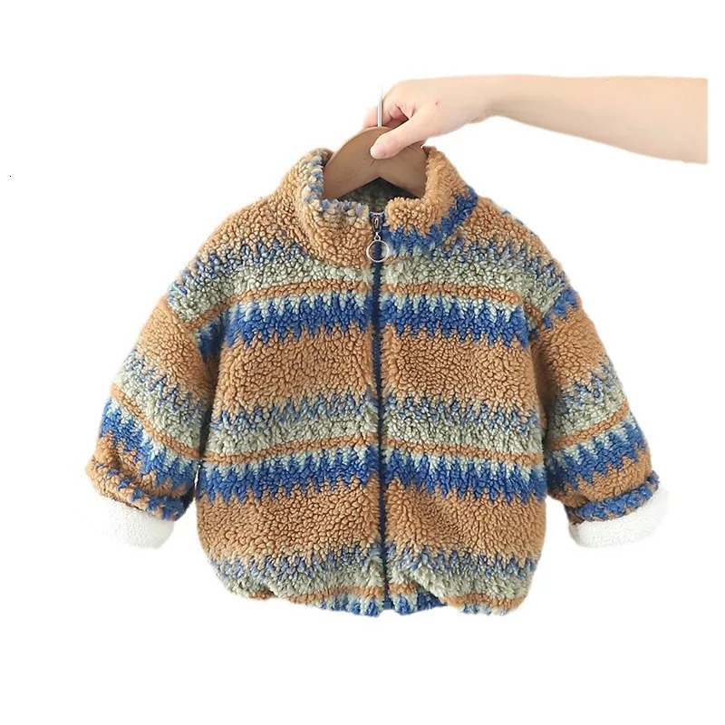 Boys Warm Coats Winter Children Thick Velvet Jackets For Baby Girls Cotton Outerwear Kids Outdoors Clothes Tops Toddler 5 Years 231220