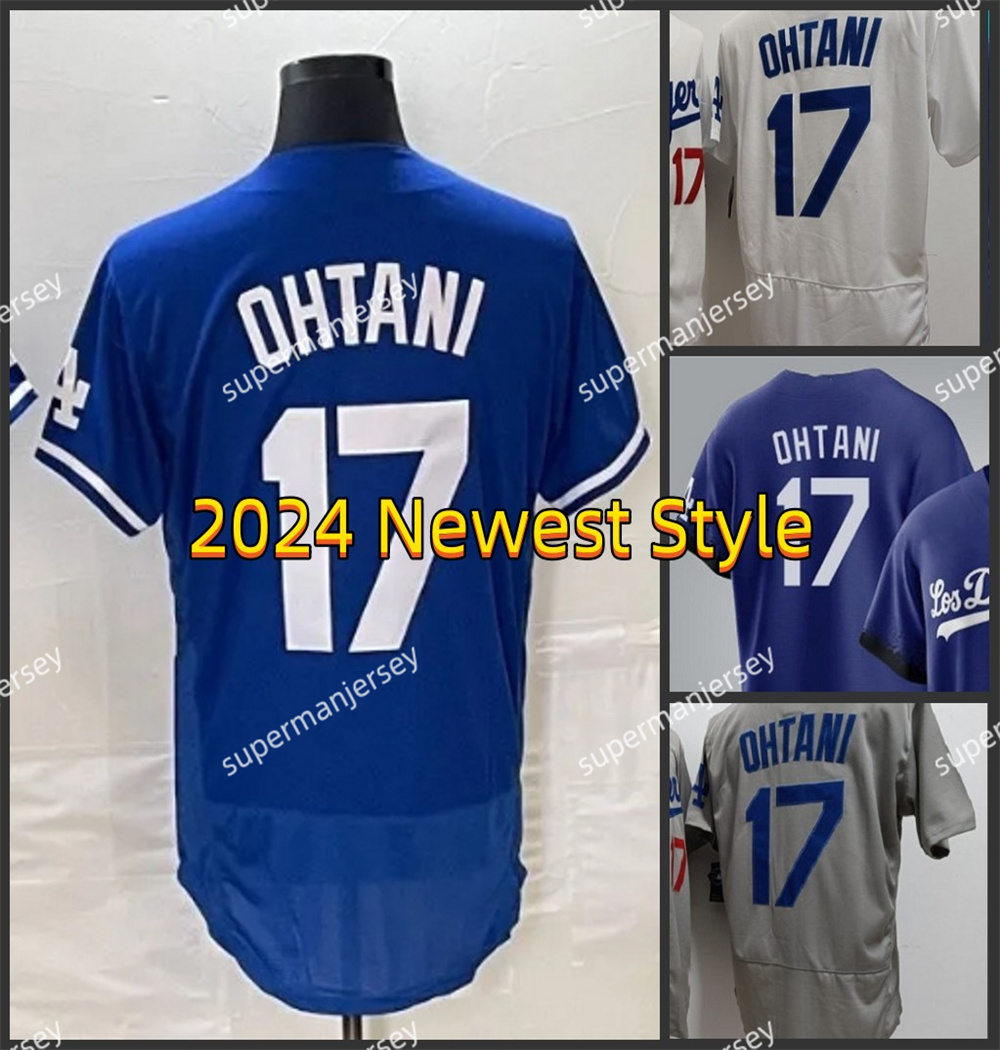 Shohei Ohtani 17 Dodgers Baseball Jerseys Blue White Gray Cream Men Stitched Jersey Size S M L XL 2XL 3XL women