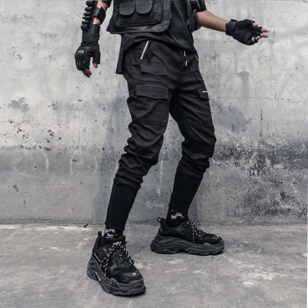 Haroun Male Beam Function the Feet Pocket Zipper Leisure Tooling Boots Pants