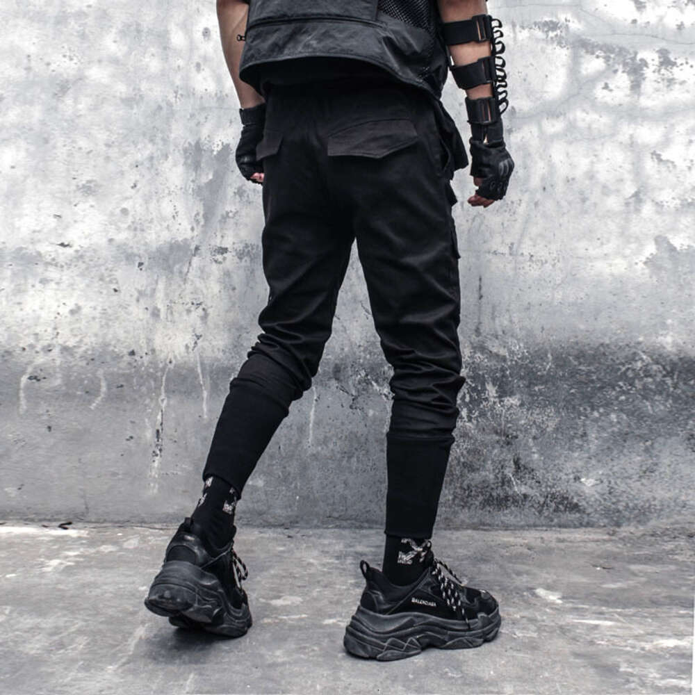 Haroun Male Beam Function the Feet Pocket Zipper Leisure Tooling Boots Pants