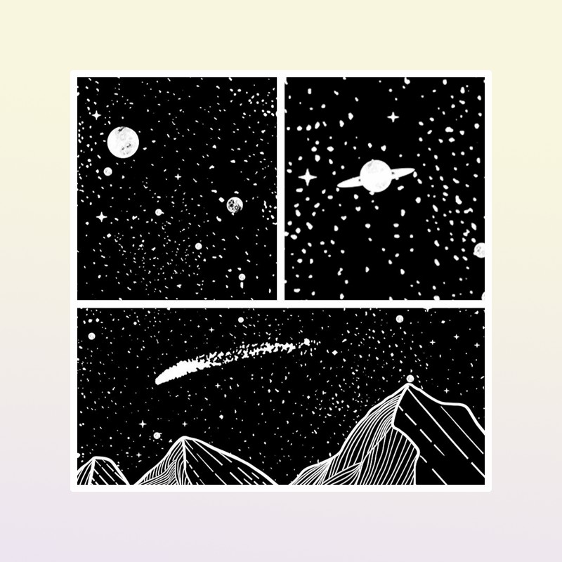 Tapestries Sun Moon Black Tapestry Wall Hanging Ancient Mountain Witchcraft Hippie Carpets7154553