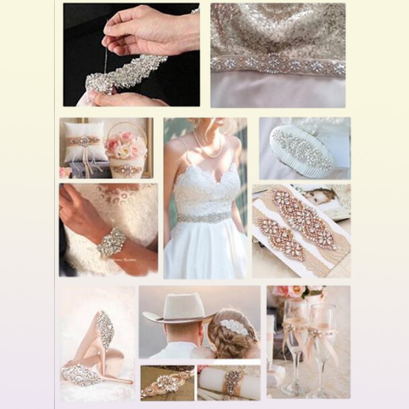 Korean Bridal Wedding Accessories Jewelry Simple Silverplated Rhinestone Necklace Earrings Combination Set Chain 2 Pieces