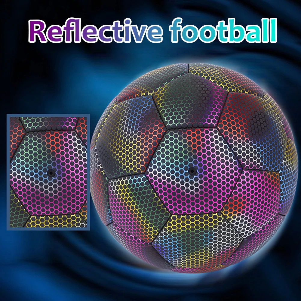 45 Size Reflective Soccer Balls Football Accessories Ball Boy Luminous Night Glow Training Equipment for Student 231220