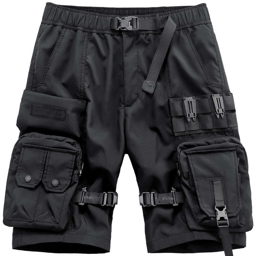 2022 Summer Tactical Men Fashion Functional Multi Pockets Shorts Techwear Hip Hop Streetwear Knee Length Pants WB737