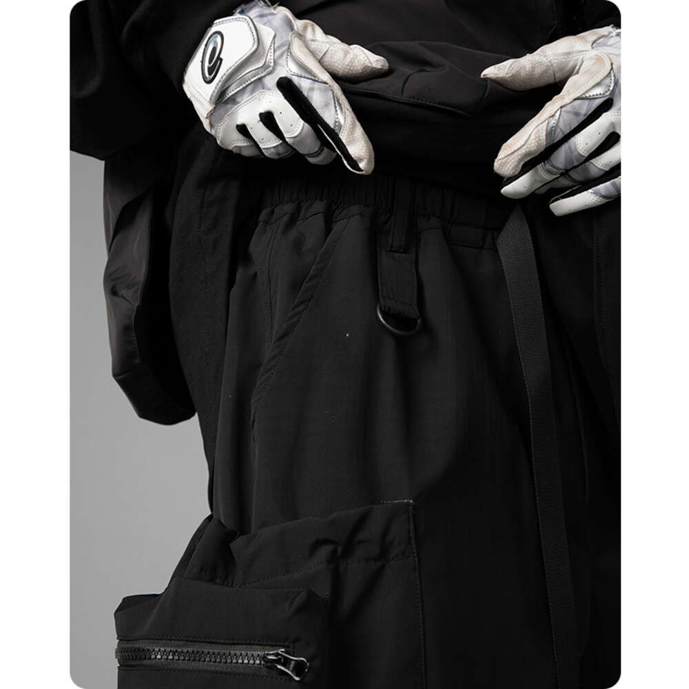 Unisex Ribbons Large Multi Pockets Cargo Haruku Trouser Streetwear Techwear Pants Joggers Cyberpunk Men's Clothes Hiphop