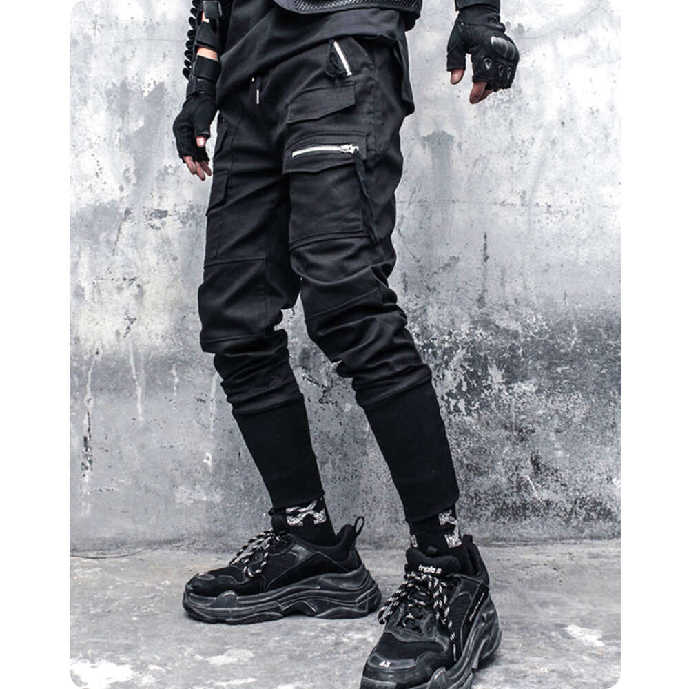 Haroun Male Beam Function the Feet Pocket Zipper Leisure Tooling Boots Pants