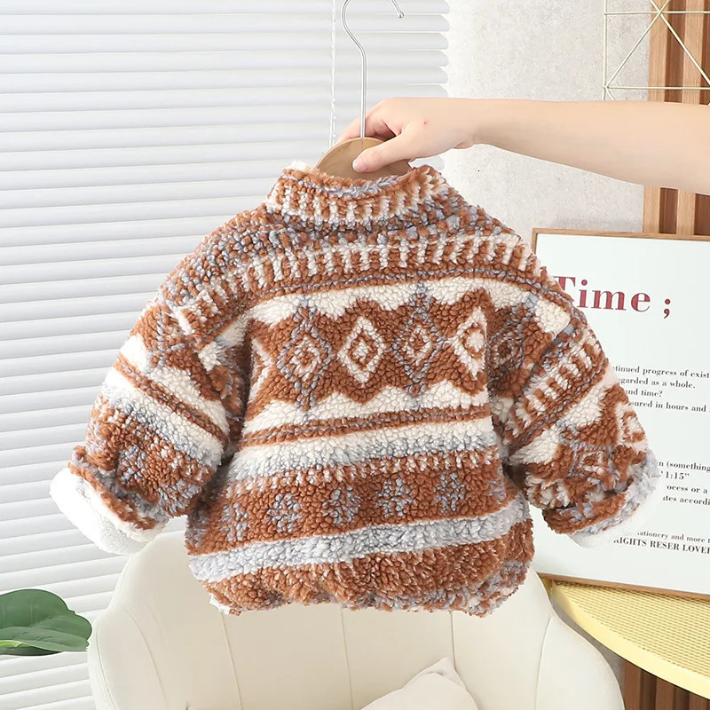 Boys Warm Coats Winter Children Thick Velvet Jackets For Baby Girls Cotton Outerwear Kids Outdoors Clothes Tops Toddler 5 Years 231220