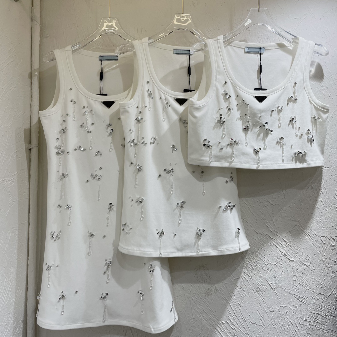 Girls Tank Top Vest Collection Womens Vest Skirt Dress Long Medium Short Designers Letter Triangle Sleeveless Blouse Tops Quality