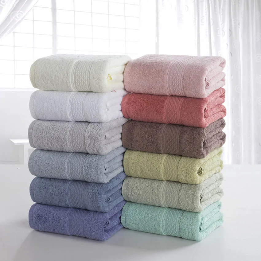 10 70*140cm Bath Towel 100% Cotton 350g Shower Towels Face Towels Thick High Quality serviette toalla Handtuch For Adults Kids 231221