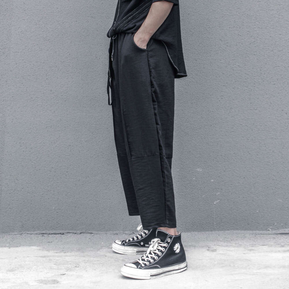 Cutting is Haroun Yamamoto Contracted Loose Nine Minutes of Pants Male Stylist Slacks