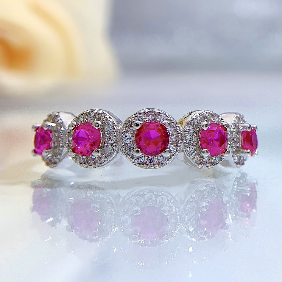 Gorgeous Moissanite Wedding Ring: Sterg Sier, Round Cut, Jewelry for Ladies