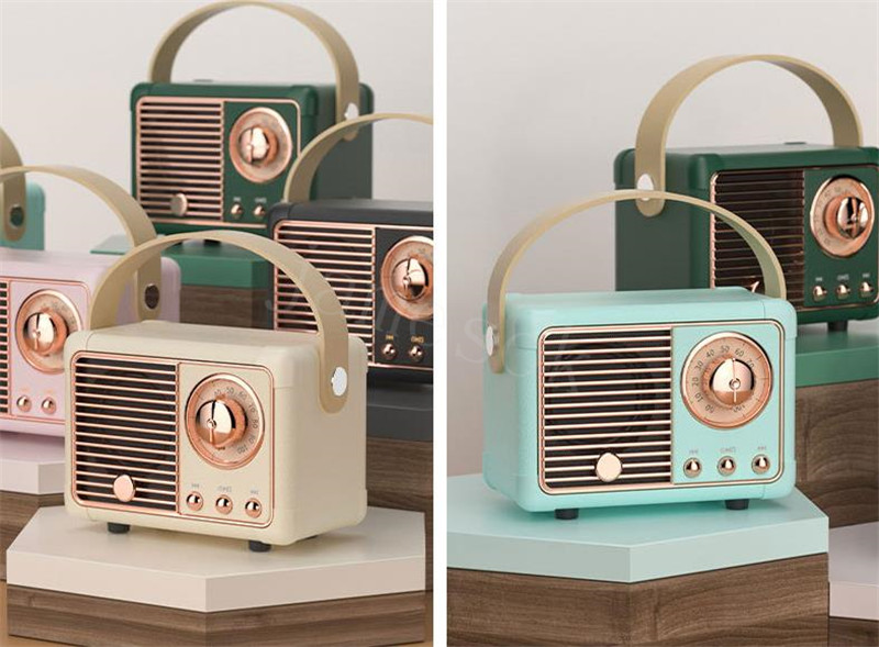 Classical Retro Bluetooth Speaker HM11 Music Player Sound Stereo Portable Decoration Mini Speakers Travel df336