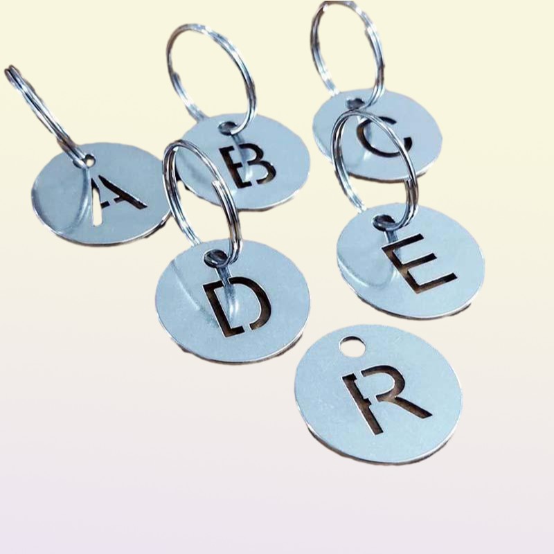 Novelty Items 26 PCS Stainless Steel Letters Plates Round Labels Mark Sign Classification Tags Metal Alphabet Item Marker AZ Sign2033936