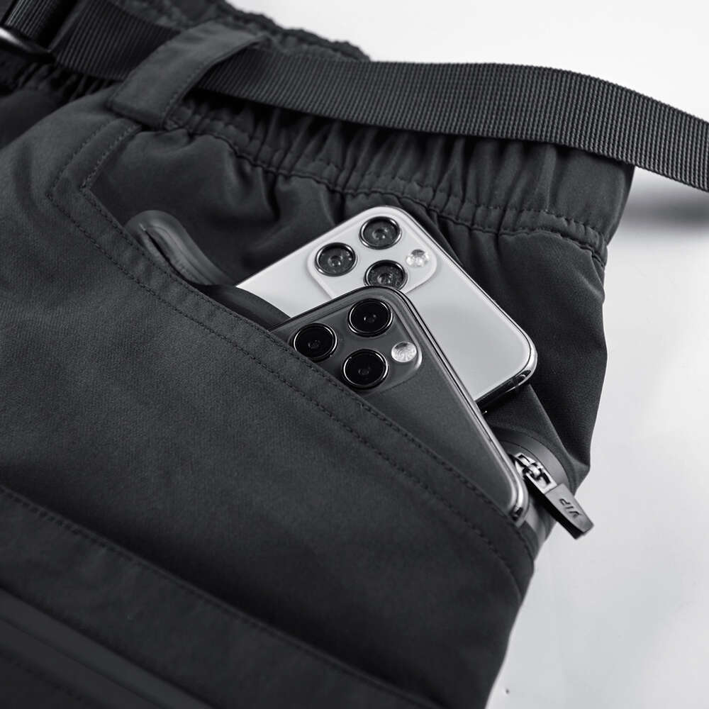 Top Brand Tactical Cargo Men Fashion Functional Multi Pockets Trousers Hip Hop Streetwear Pants Techwear Black WB762