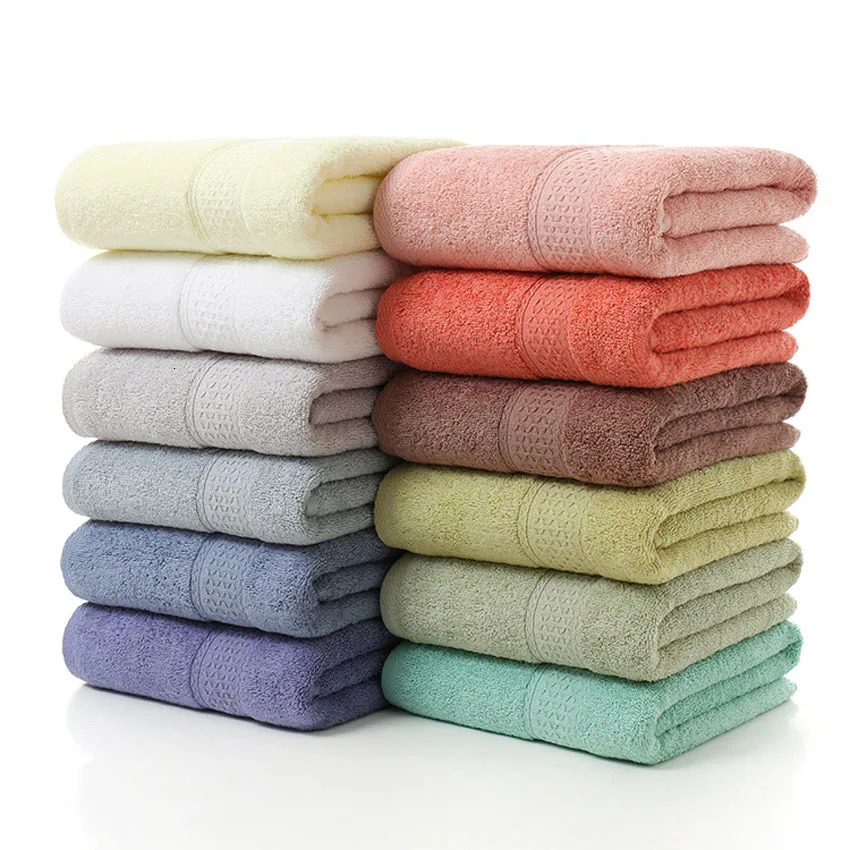 10 70*140cm Bath Towel 100% Cotton 350g Shower Towels Face Towels Thick High Quality serviette toalla Handtuch For Adults Kids 231221