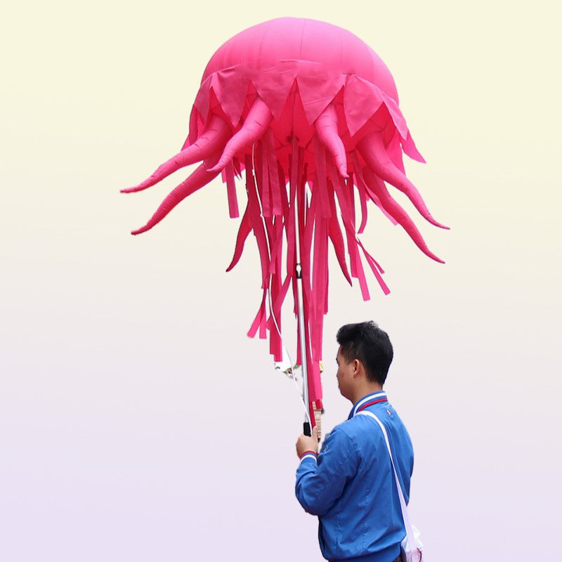 New arrival advertising inflatable hand raised jellyfish add lights balloons inflation ocean parade animals for party event decora