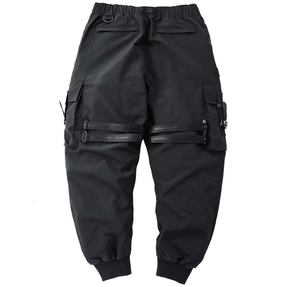 Top Brand Tactical Cargo Men Fashion Functional Multi Pockets Trousers Hip Hop Streetwear Pants Techwear Black WB762