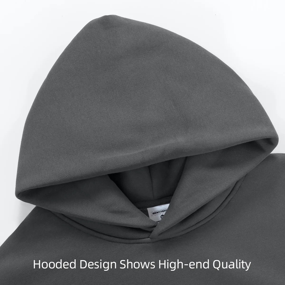 169oz 480gsm Heavy Weight Cotton Plus Velvet Hooded Sweater Men Thickened Tight Polar Fleece Pullover Hoodie Women Sweatshirt 231220