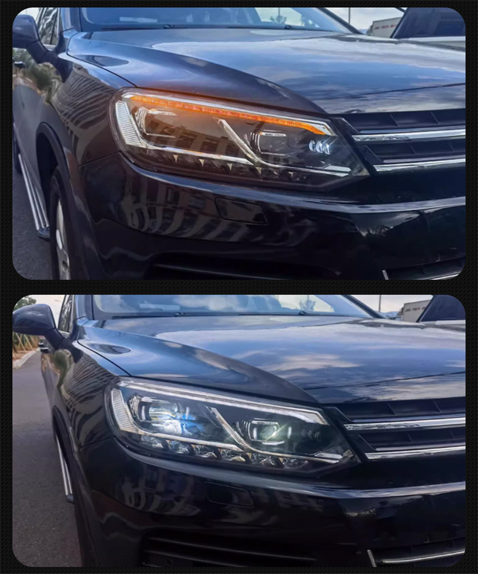 Car Headlights For VW Touareg 2011-20 15 LED Head Lamps LED light Source Daytime Running Lights Dynamic Turn